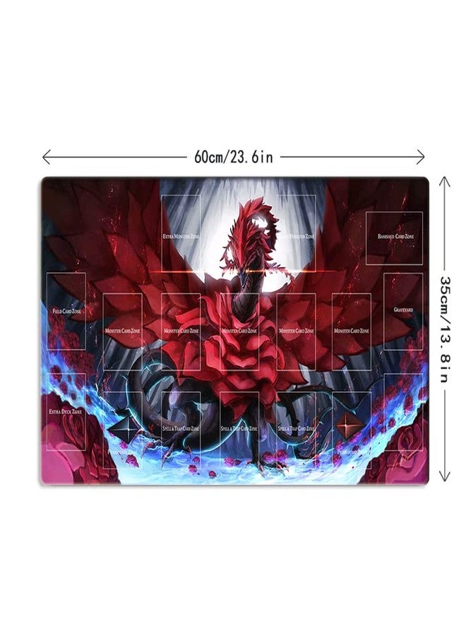Mlikemat Playmat Black Rose Dragon TCG CCG OCG Trading Card Game Mat Mpose Pad + Free Bag - Image 5
